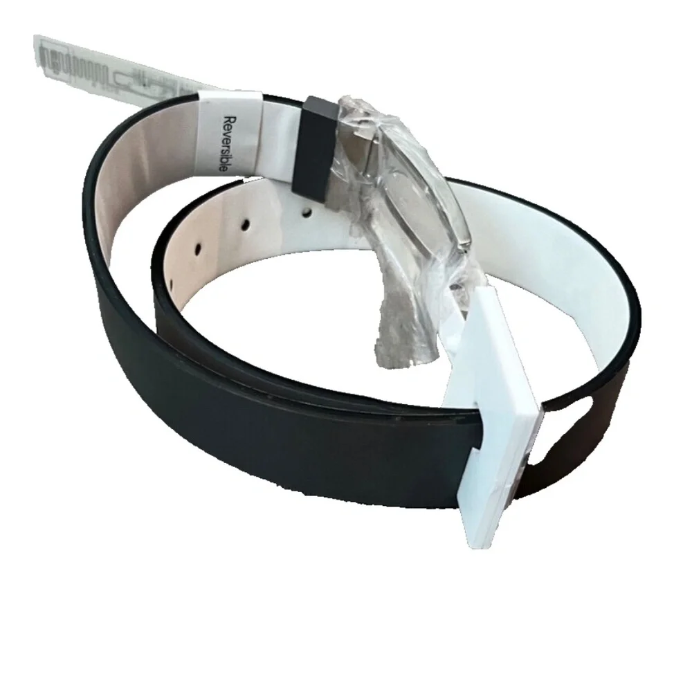 (NWD) Calvin Klein Big Boys Reversible Leather Belt Gray/White Size S (22-24)